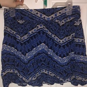 floral blue skirt